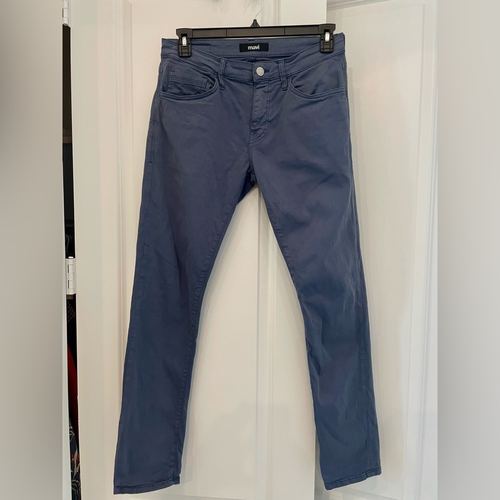 Mavi Men's Jake Style Slate Blue Slim Stretch Pants